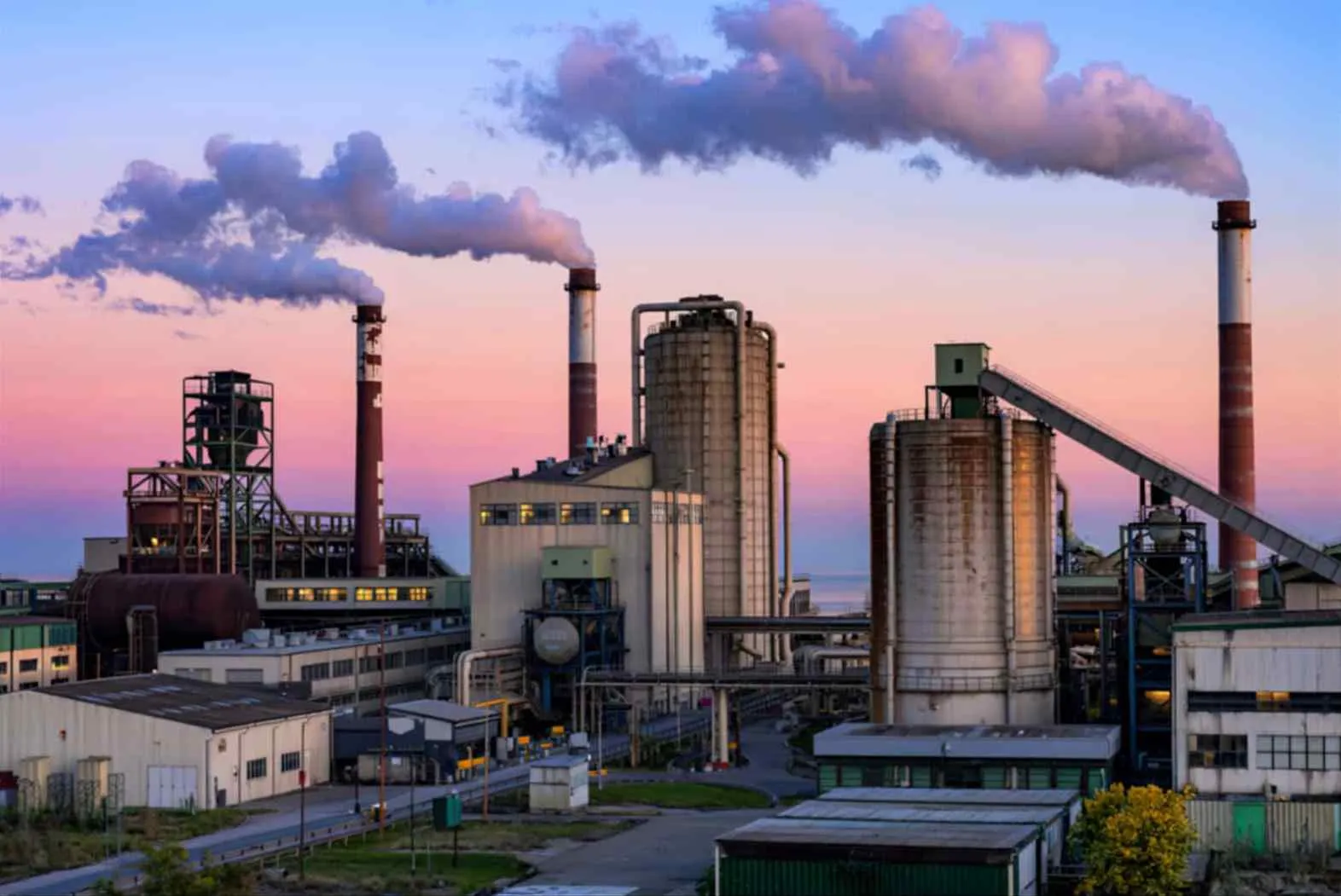 Industrial site with emissions