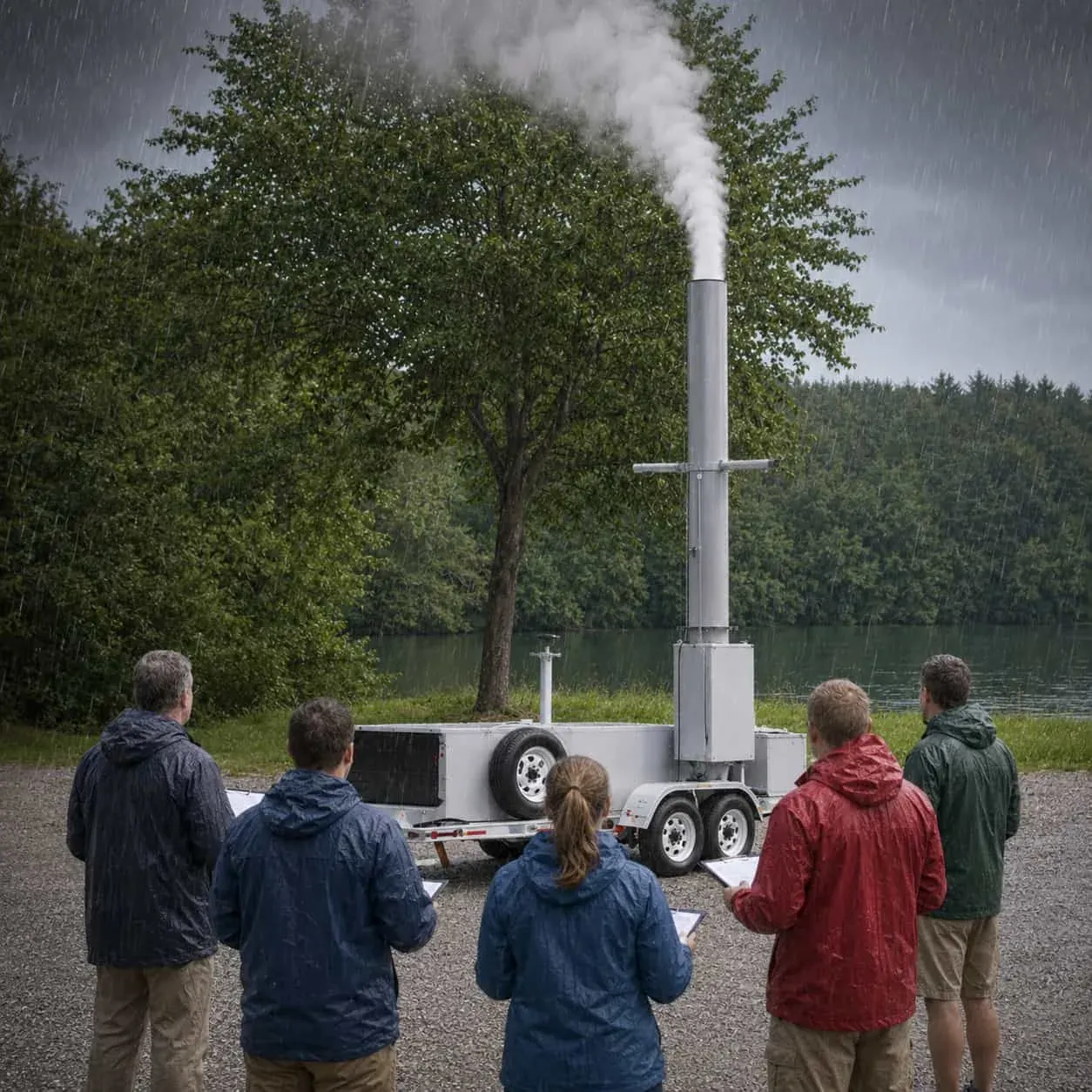 Students attending an in-person smoke school